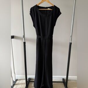 Calvin Klein Black Jumpsuit with Belted Waist